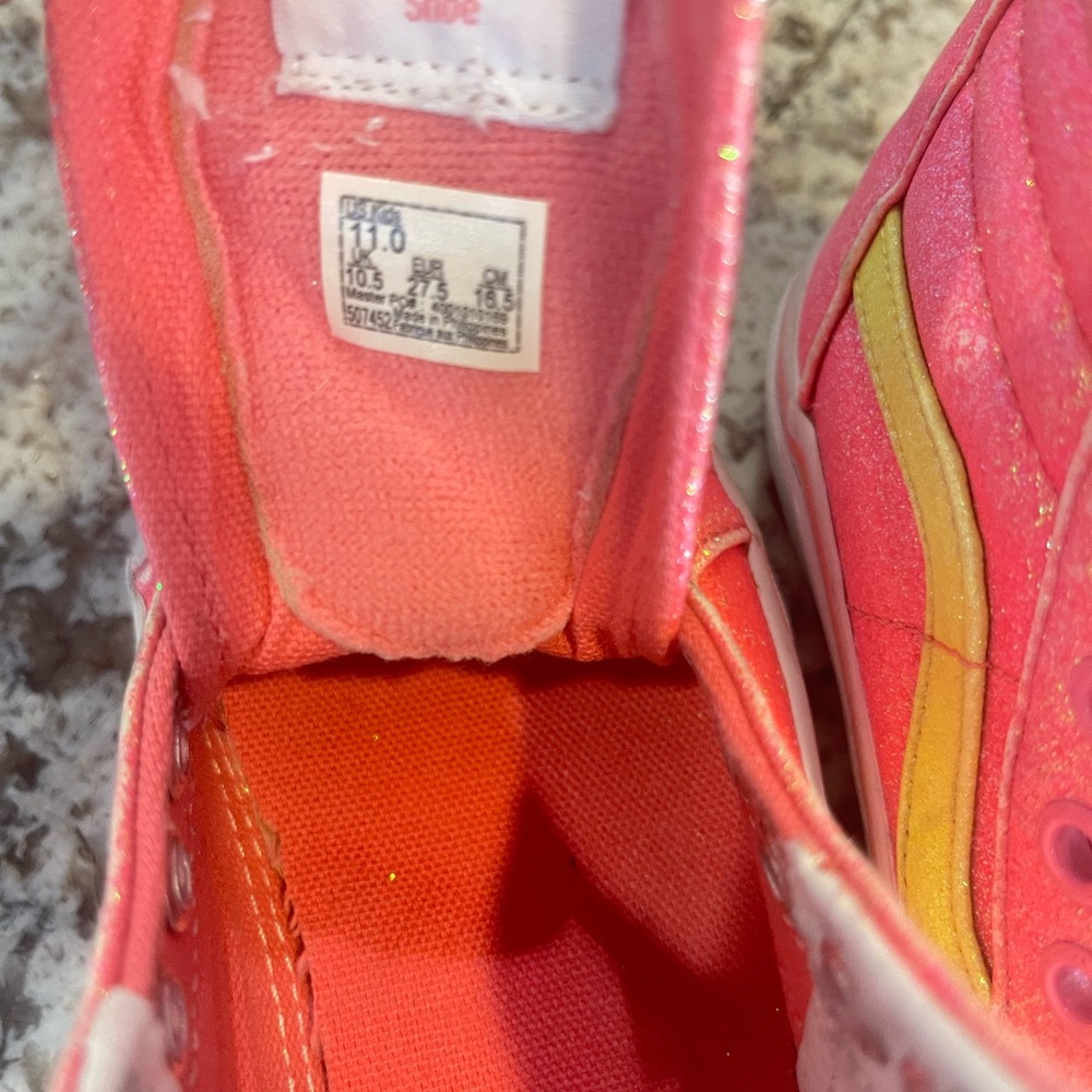 Vibrant Pink Glitter Kids Shoes - Picture 5 of 5